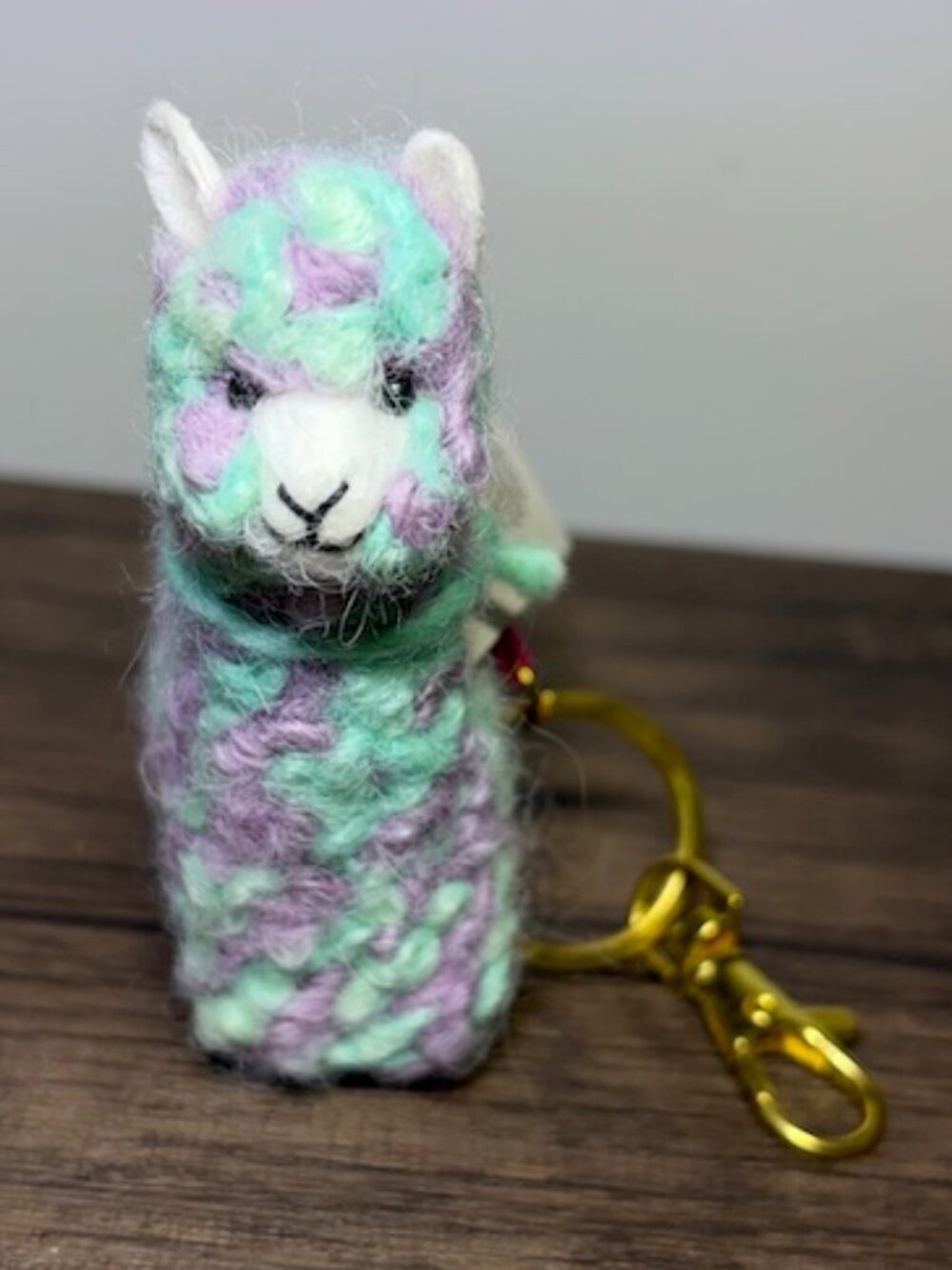 100% Alpaca Wool Llama Handmade Artisanal Bag Charm Key Chain